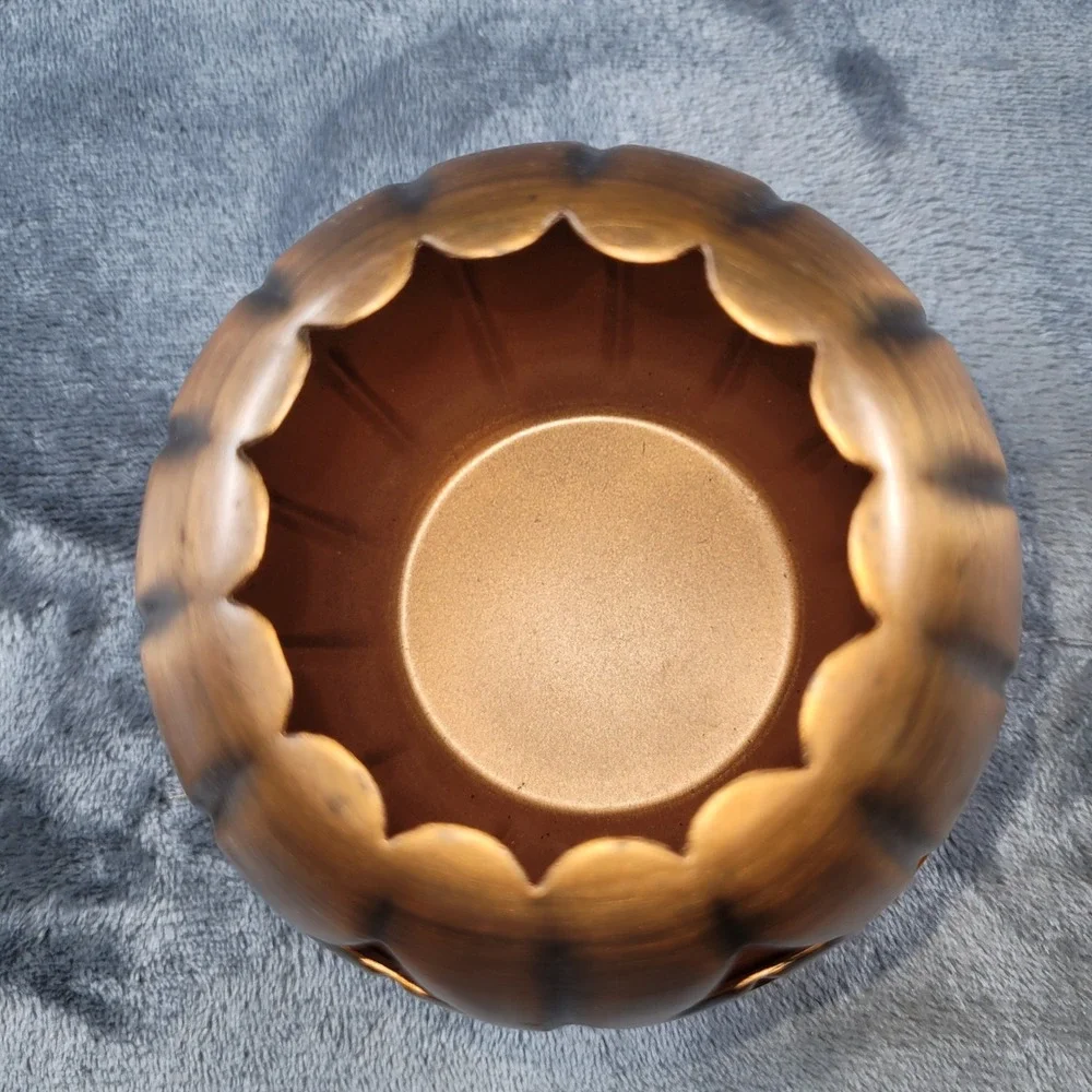 Restoration Hardware Jack O Lantern Metal Pumpkin Candle Holder‎ Copper Bronze